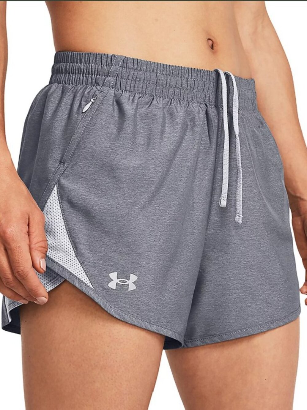 UNDER ARMOUR WOMEN'S FLY BY HEATHER SHORTS (SIZE MEDIUM)